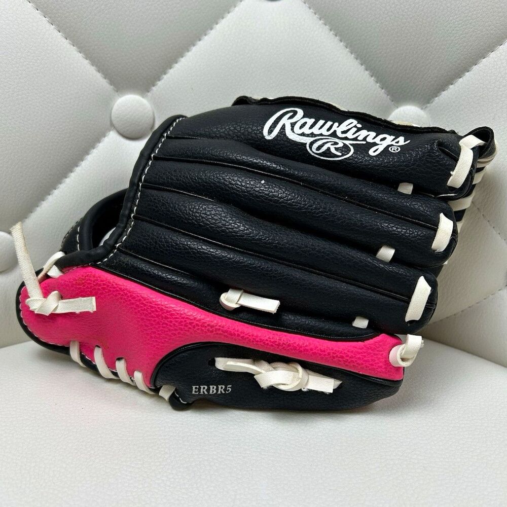 Rawlings Players Series PL91PB 9in Left Hand Youth Baseball/Softball Glove Pink